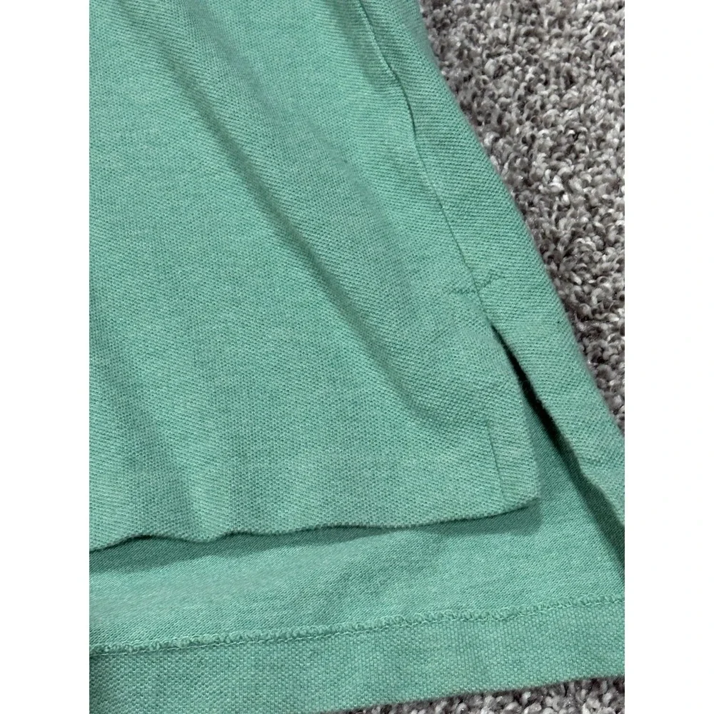 Polo Ralph Lauren Mens 2XLT Tall Green Pique Short Sleeve Polo Shirt Purple Pony